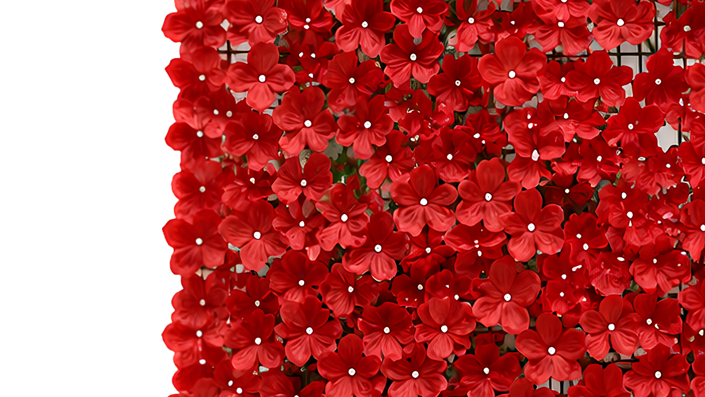 Malla de Hojas Tupidas Rojas
