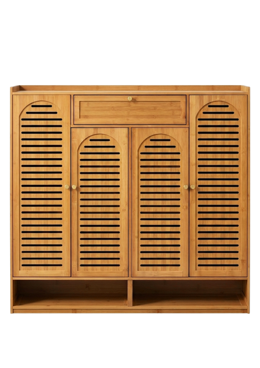 Zapatera de Bambú de 4 puertas / con cajon