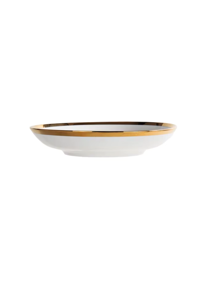 Plato Hondo / Tendido con Borde Dorado