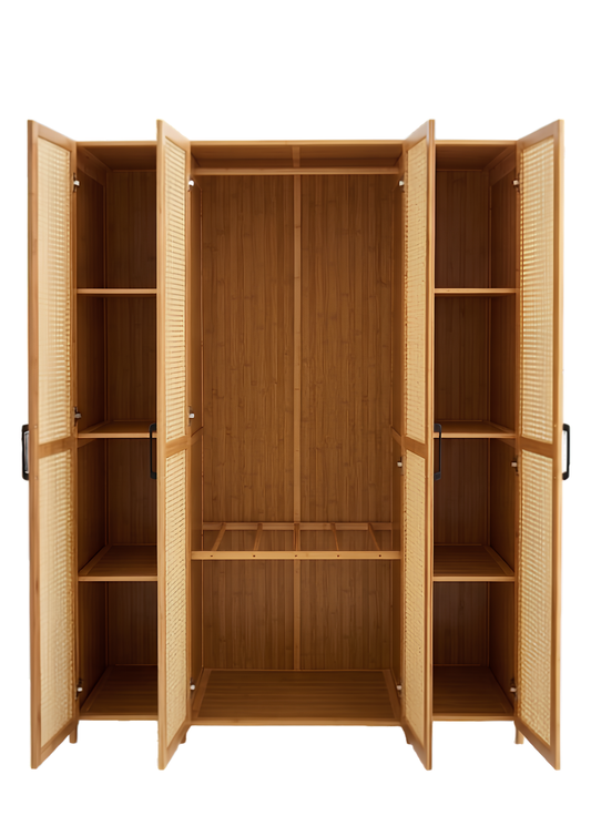 Armario Organizador Bambú - 4 Puertas