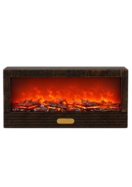 Chimenea Eléctrica Decorativa Minimalista con Relieve (Mediana)