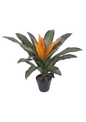 Planta Artificial Decorativa - Bromelia con Flor Naranja