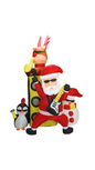 Papá Noel Rockero Inflable con Banda – 210 cm