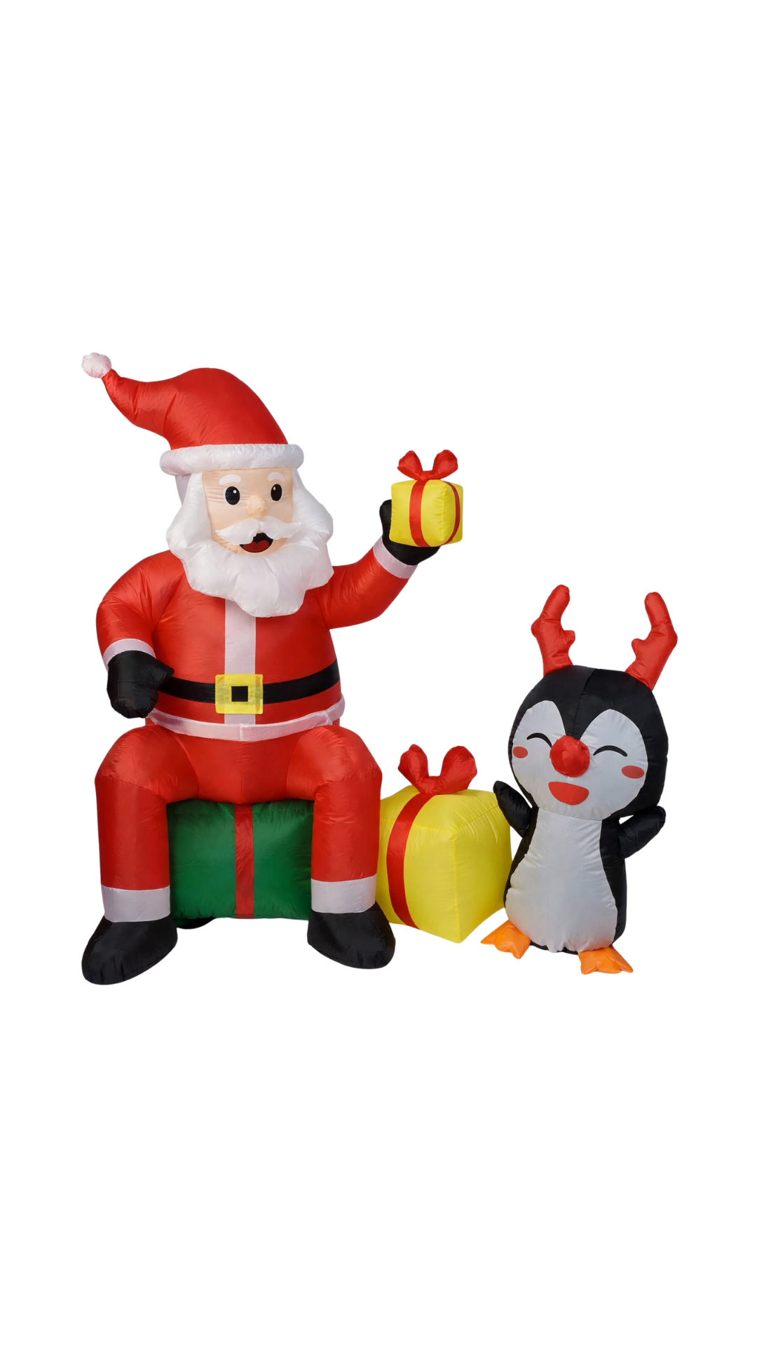 Papá Noel y Pingüino Inflables – 180 cm