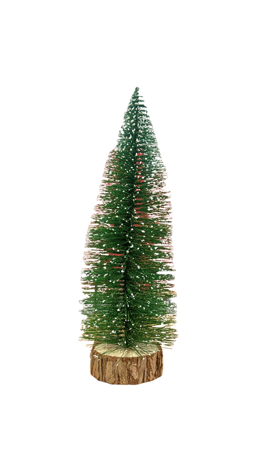 Árbol de Navidad con Base de Madera – 33 cm