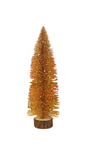 Árbol de Navidad Dorado con Base de Madera – 40 cm