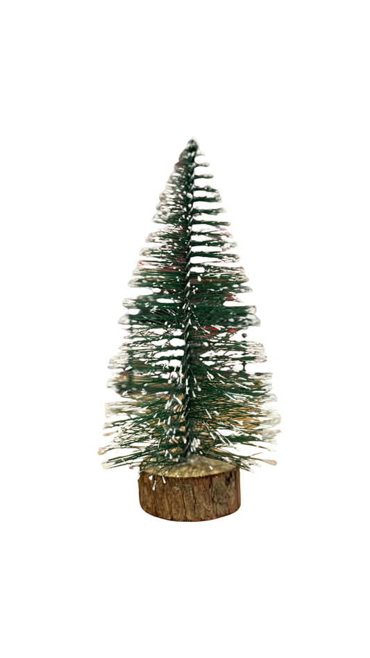Árbol de Navidad con Base de Madera – 17 cm