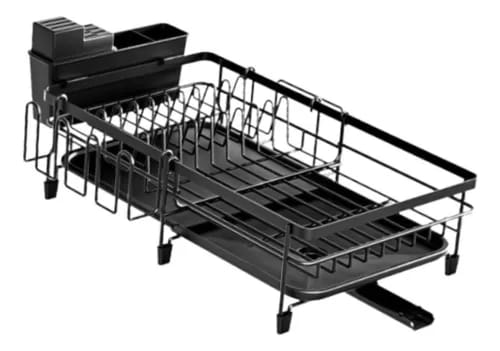 Escurridor de Platos Plegable / Extensible - Negro